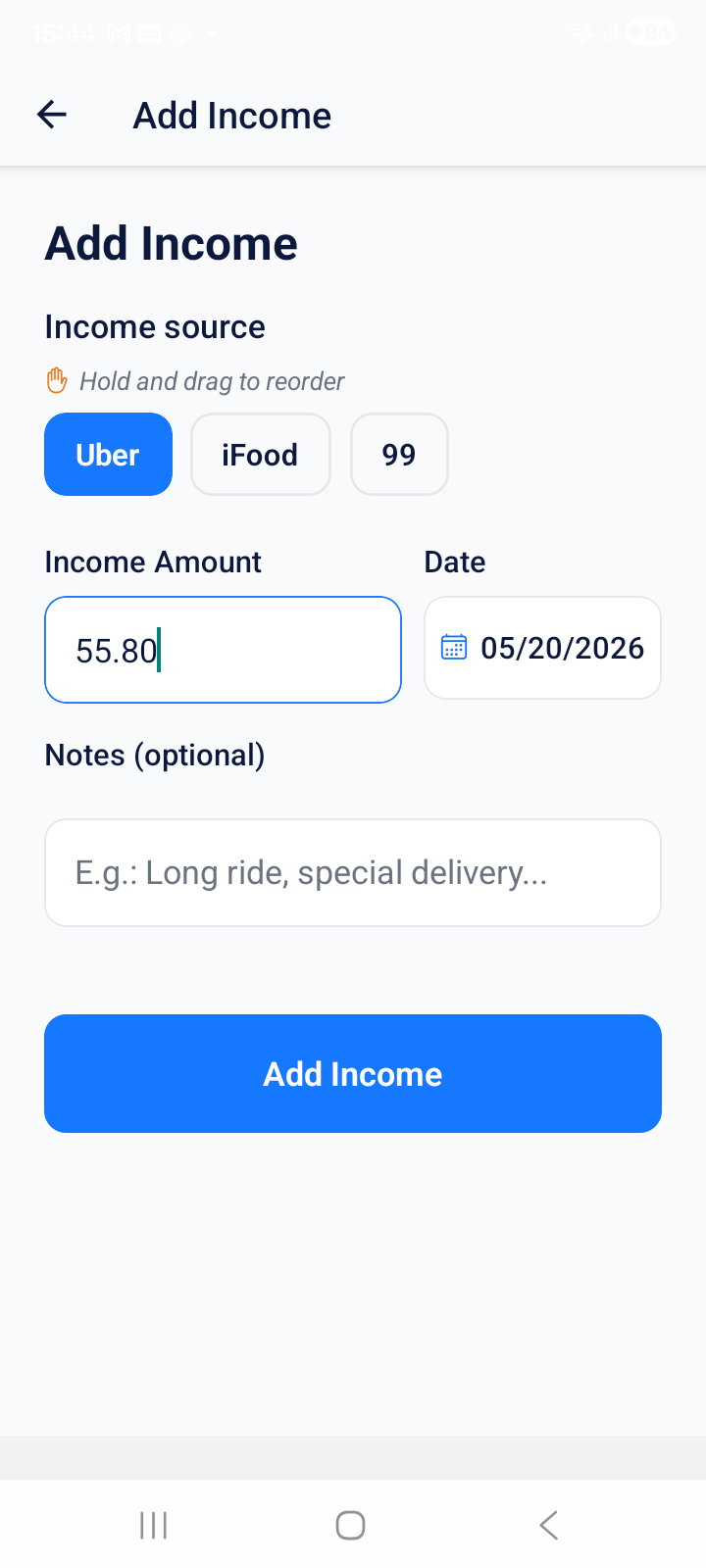 Add Income